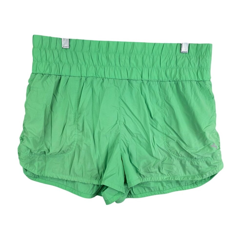 Womens Joy Lab Green Athletic Running Shorts Lined Nylon Blend 2" Inseam Size L